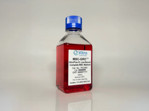 [Vitro Biopharma] MSC-GRO™ VitroPlus III, Low-Serum Complete MSC Medium: 500mL